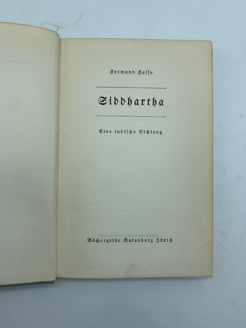 Siddhartha. Eine indische Dichtung